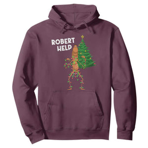 Funny Marcus The Worm Christmas Hoodie Robert Help Xmas Tree TS11 Maroon Print Your Wear