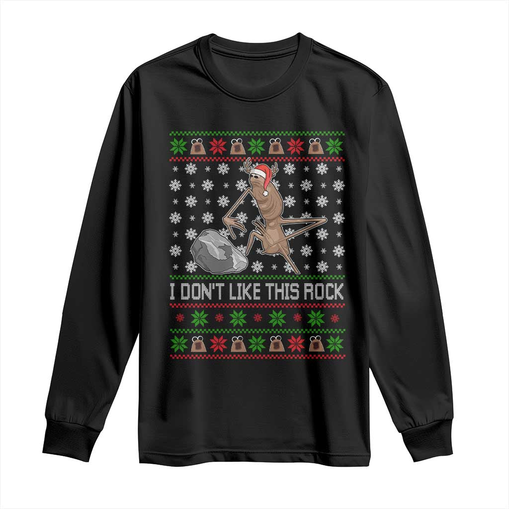 Funny Marcus The Worm Christmas Long Sleeve Shirt I Dont Like This Rock Xmas Holiday TS11 Black Print Your Wear