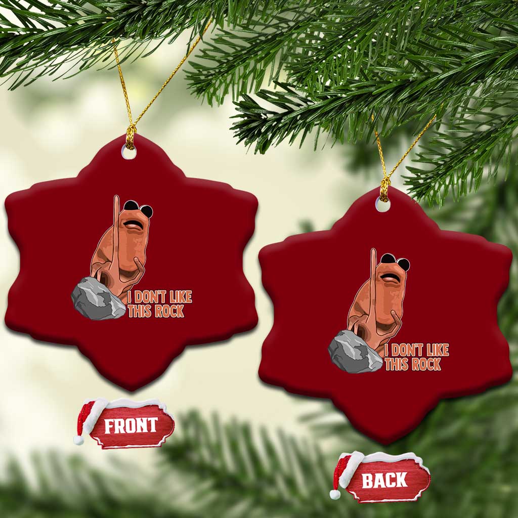 Funny Marcus The Worm Ceramic Ornament I Dont Like This Rock Meme TS11 Print Your Wear