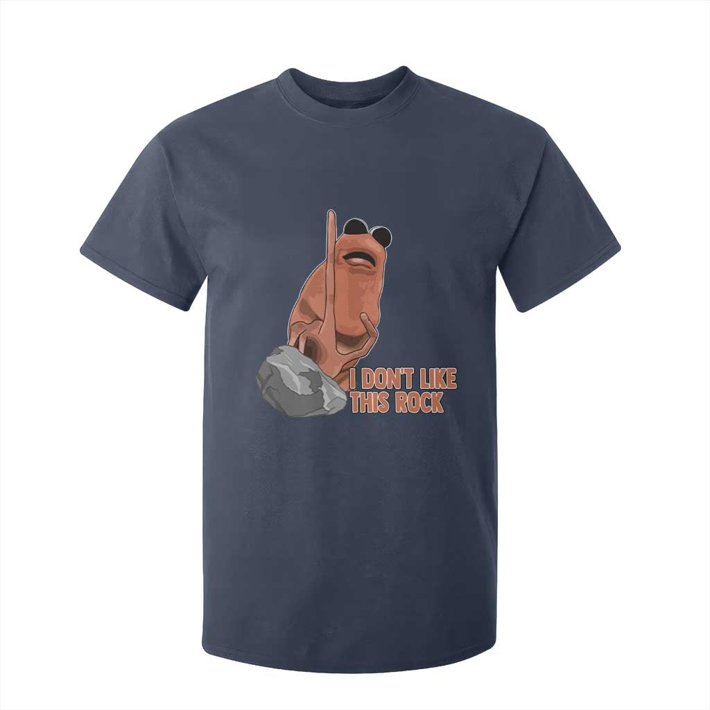 Funny Marcus The Worm T Shirt For Kid I Dont Like This Rock Meme TS11 Navy Print Your Wear