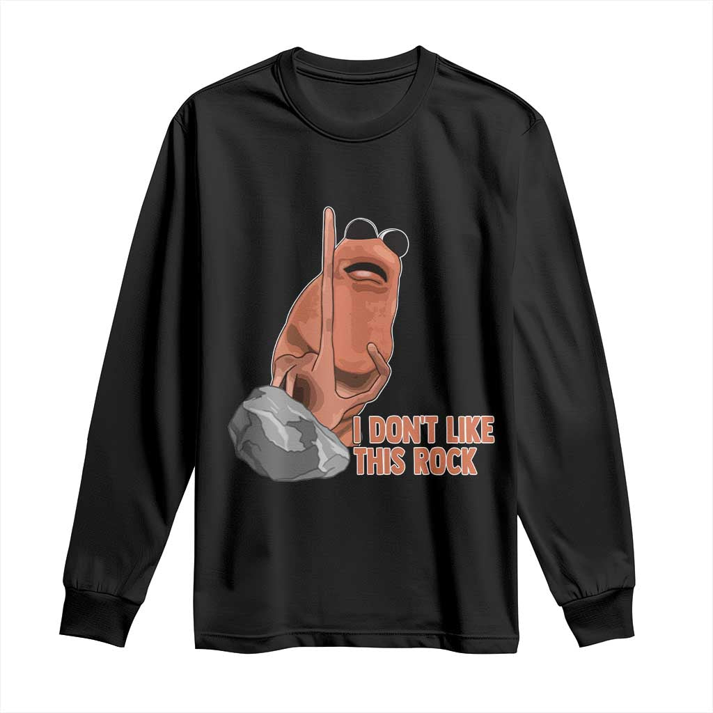 Funny Marcus The Worm Long Sleeve Shirt I Dont Like This Rock Meme TS11 Black Print Your Wear
