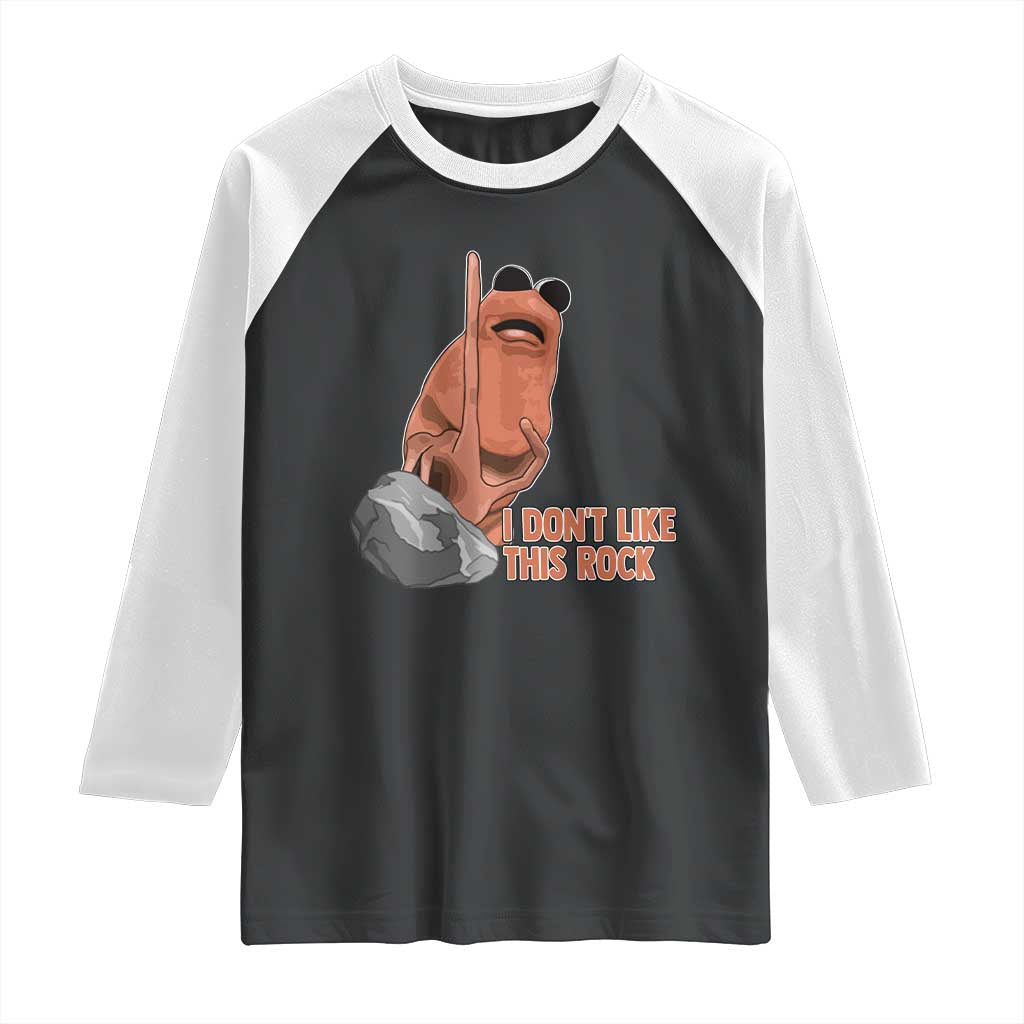 Funny Marcus The Worm Raglan Shirt I Dont Like This Rock Meme TS11 Black White Print Your Wear