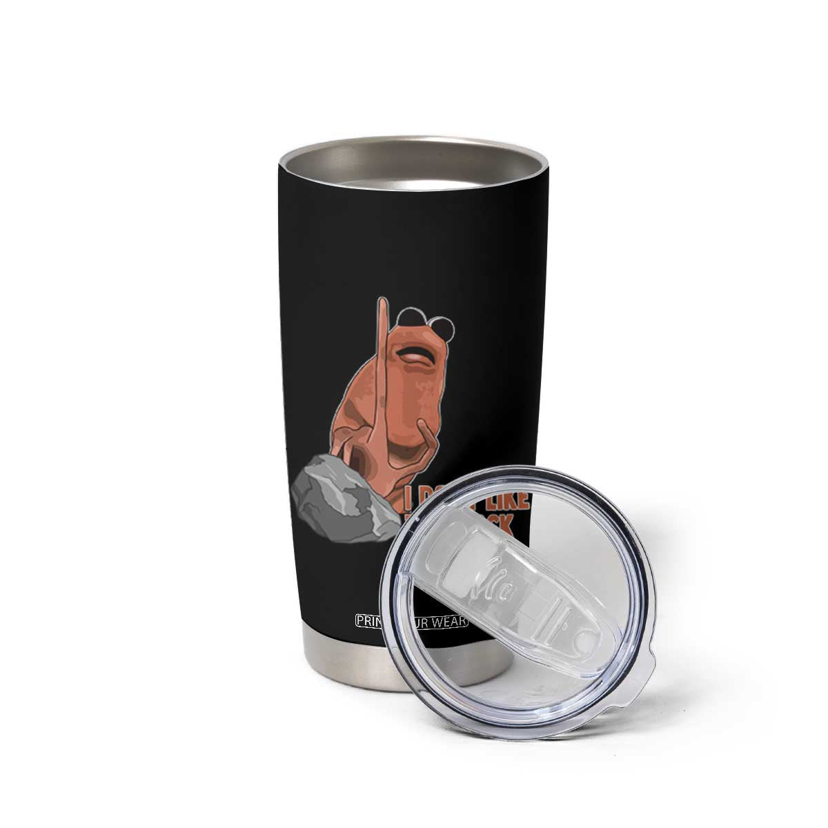 Funny Marcus The Worm Tumbler Cup I Dont Like This Rock Meme TS11 Print Your Wear