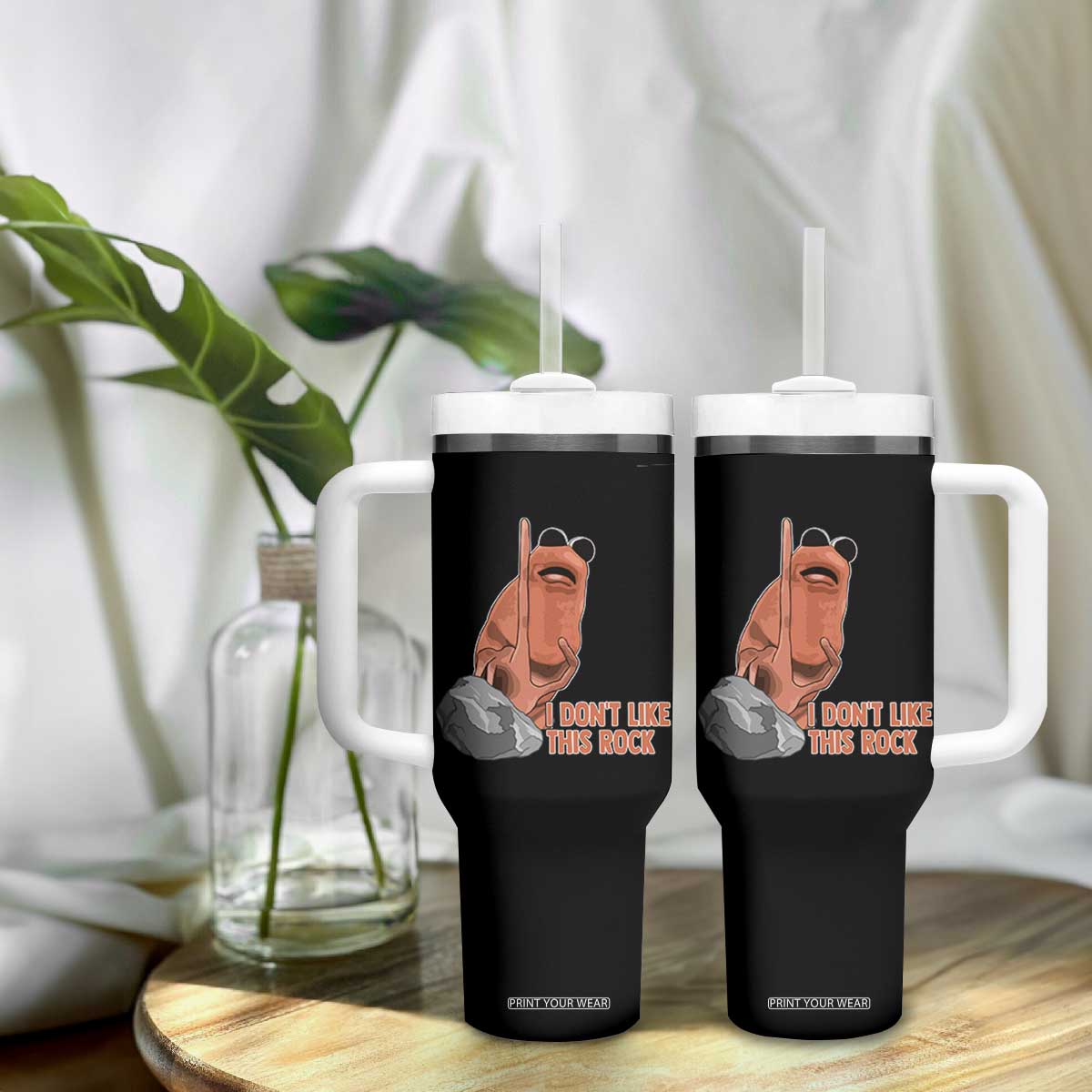Funny Marcus The Worm Tumbler With Handle I Dont Like This Rock Meme TS11 Print Your Wear