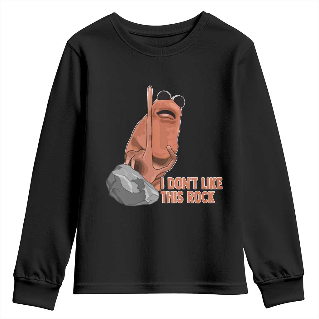 Funny Marcus The Worm Youth Sweatshirt I Dont Like This Rock Meme TS11 Black Print Your Wear