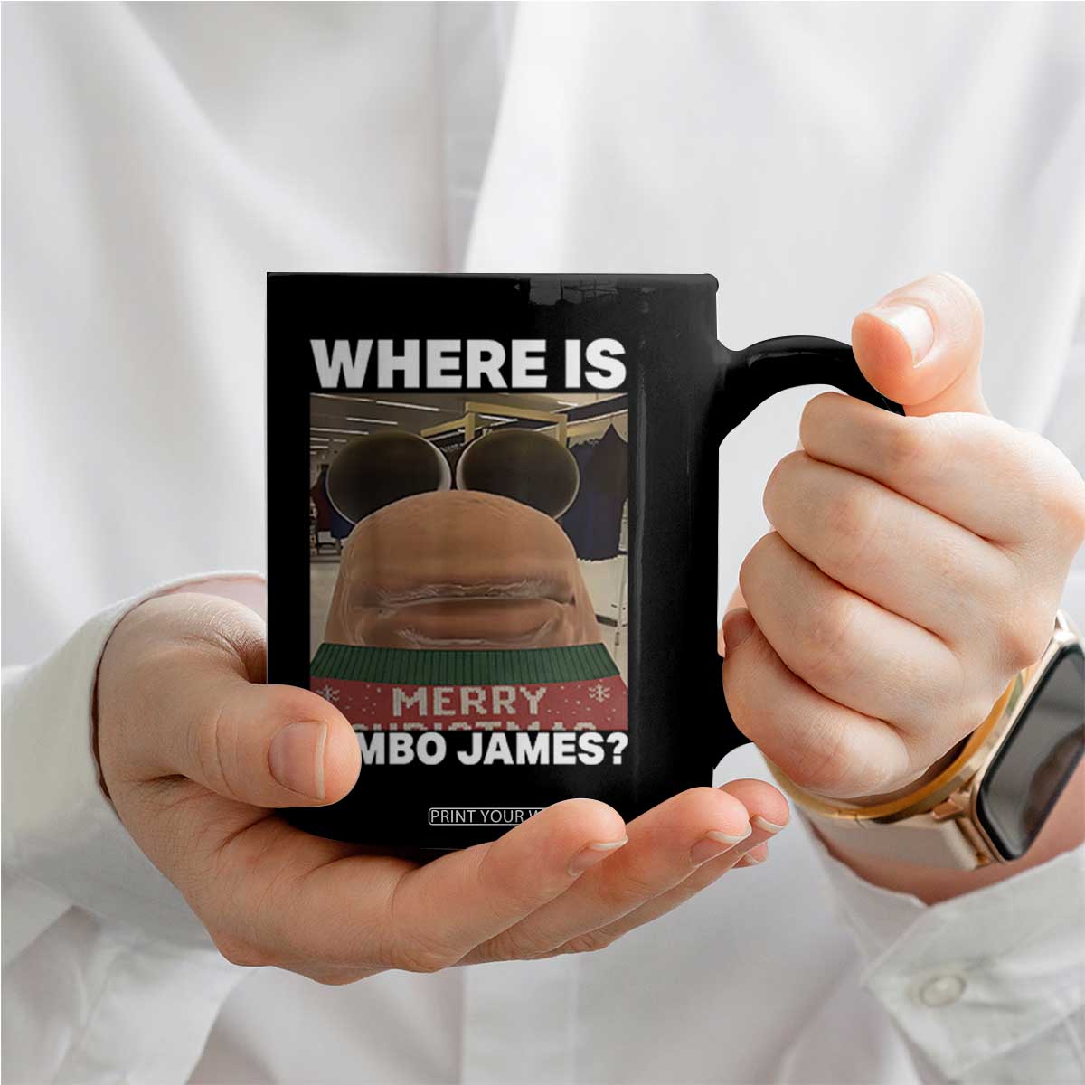 Funny Marcus The Worm Christmas Coffee Mug Where Is Jimbo James Xmas Ugly Sweater TS11 Print Your Wear