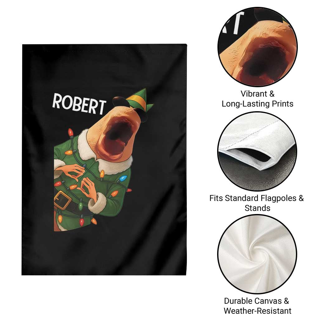 Funny Christmas Marcus The Worm Robert Xmas Elf Garden Flag TS11 Print Your Wear
