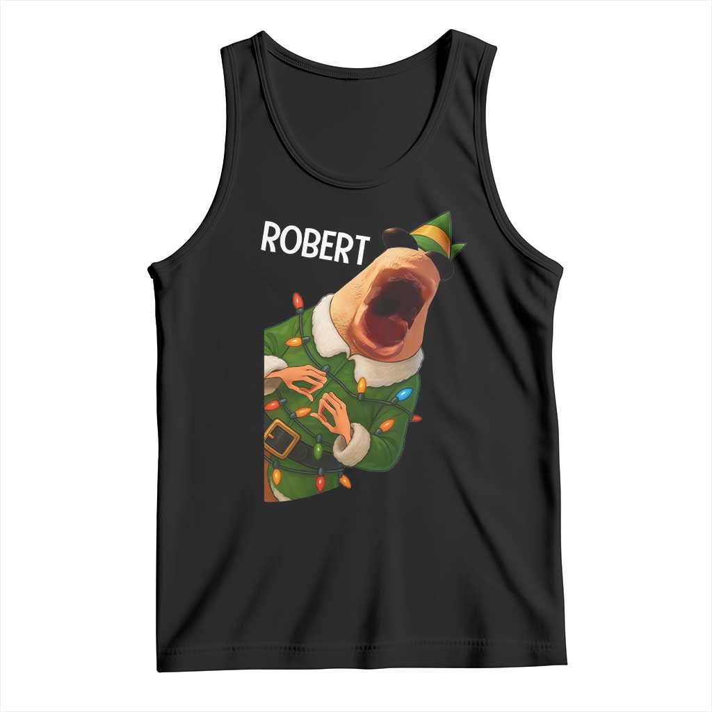 Funny Christmas Marcus The Worm Robert Xmas Elf Tank Top TS11 Black Print Your Wear
