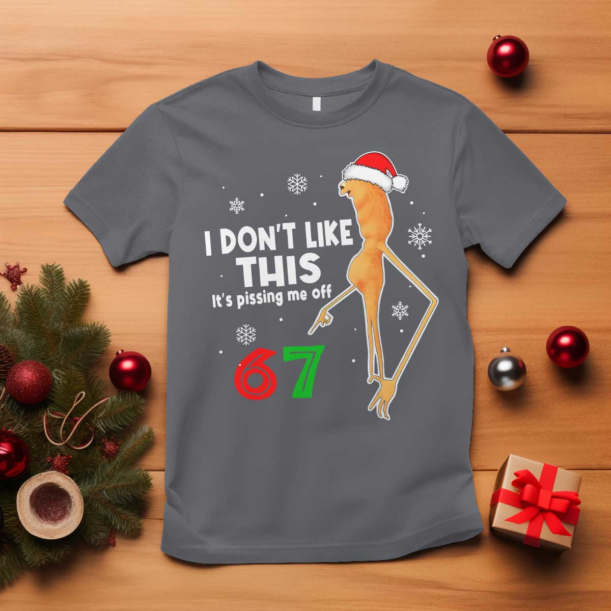 Funny Marcus The Worm 67 Meme Christmas T Shirt I Don't Like This It's Pissing Me Off TS11 Charcoal Print Your Wear