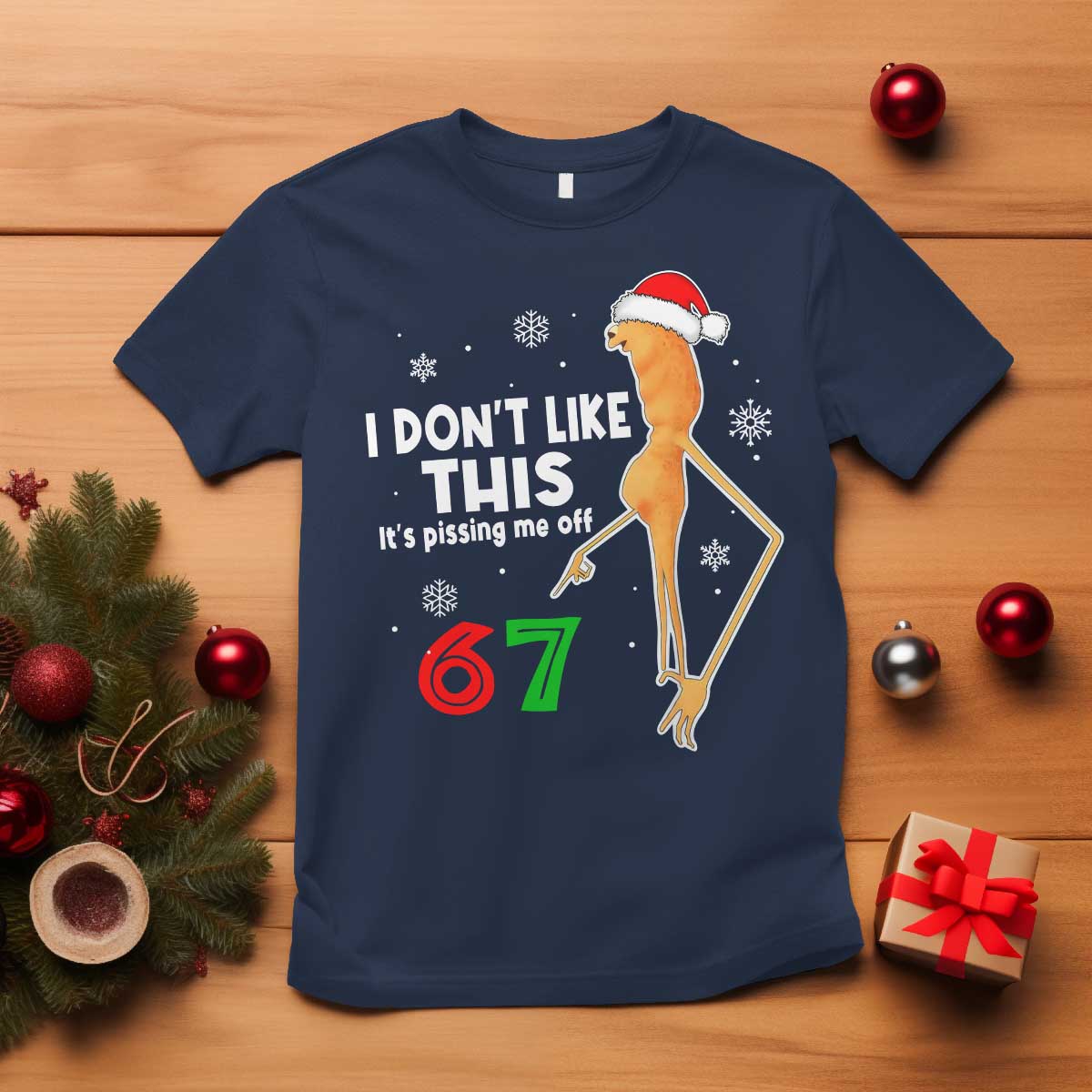 Funny Marcus The Worm 67 Meme Christmas T Shirt I Don't Like This It's Pissing Me Off TS11 Navy Print Your Wear
