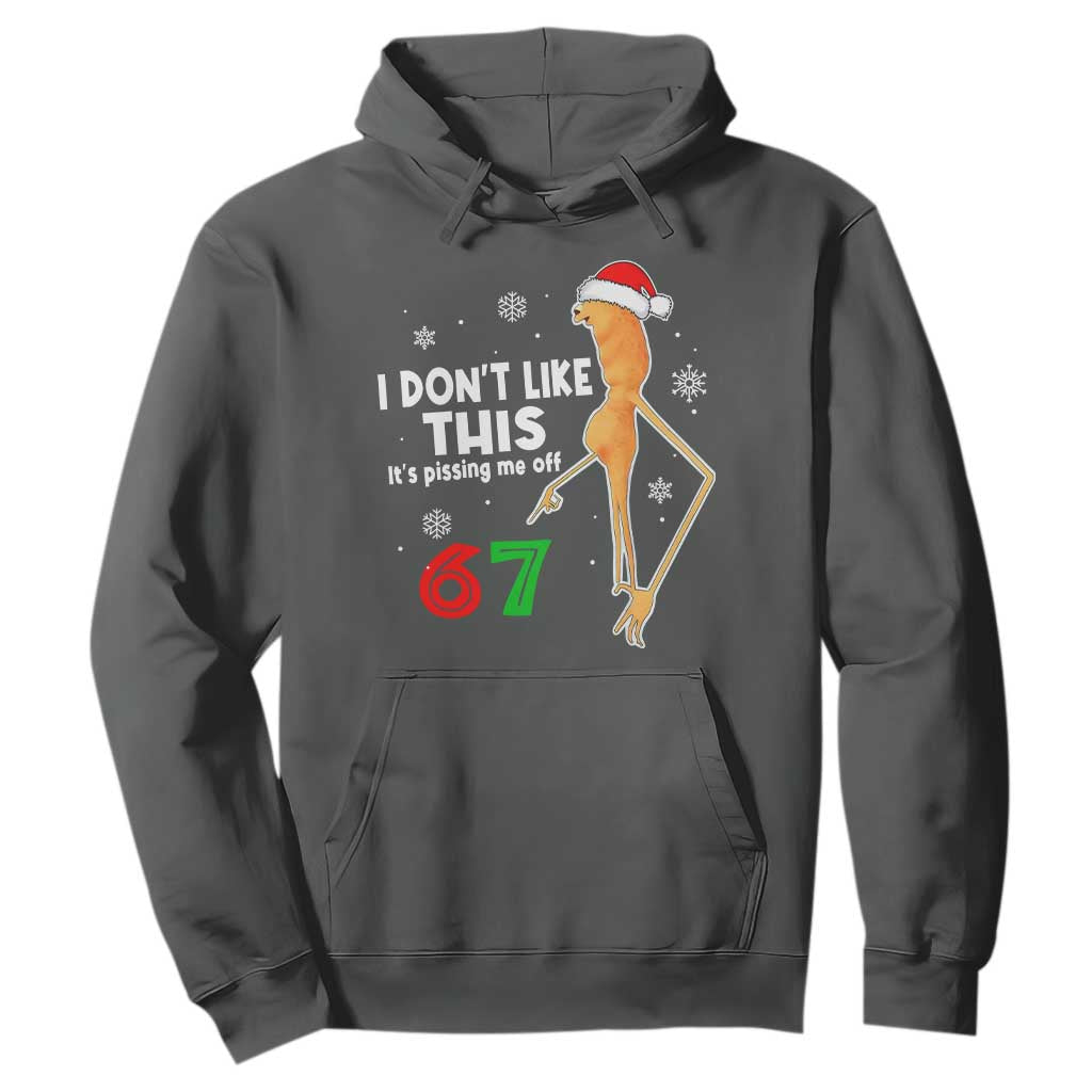 Funny Marcus The Worm 67 Meme Christmas Hoodie I Don't Like This It's Pissing Me Off TS11 Dark Heather Print Your Wear