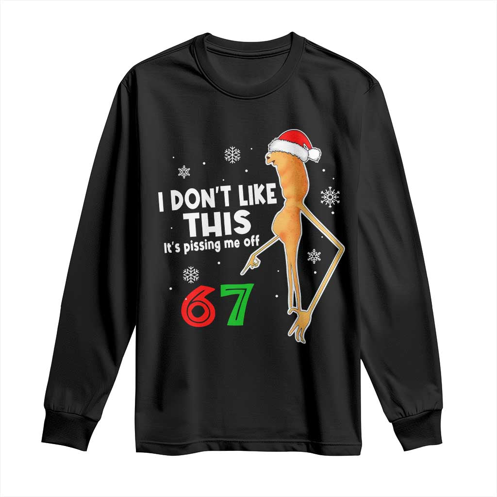 Funny Marcus The Worm 67 Meme Christmas Long Sleeve Shirt I Don't Like This It's Pissing Me Off TS11 Black Print Your Wear
