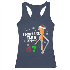 Funny Marcus The Worm 67 Meme Christmas Racerback Tank Top I Don't Like This It's Pissing Me Off TS11 Navy Print Your Wear
