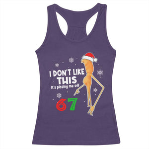 Funny Marcus The Worm 67 Meme Christmas Racerback Tank Top I Don't Like This It's Pissing Me Off TS11 Purple Print Your Wear