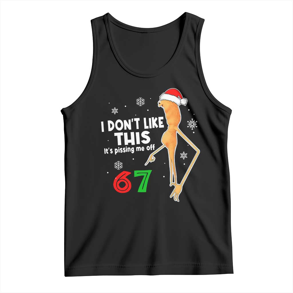 Funny Marcus The Worm 67 Meme Christmas Tank Top I Don't Like This It's Pissing Me Off TS11 Black Print Your Wear