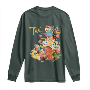 Funny Tet Vietnamese New Year 2025 Viet Holiday Long Sleeve Shirt TS11 Dark Forest Green Print Your Wear