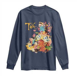 Funny Tet Vietnamese New Year 2025 Viet Holiday Long Sleeve Shirt TS11 Navy Print Your Wear