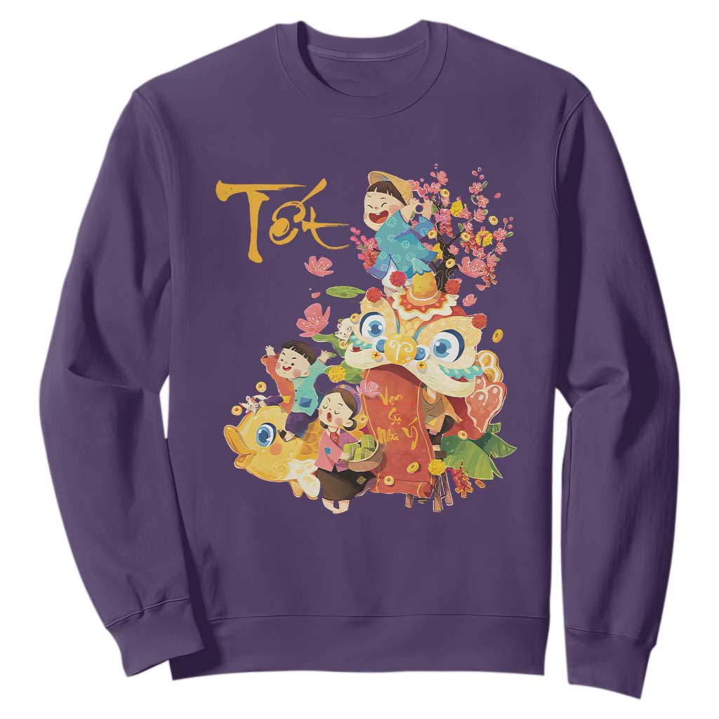 Funny Tet Vietnamese New Year 2025 Viet Holiday Sweatshirt TS11 Purple Print Your Wear