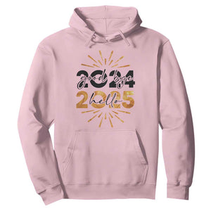 Goodbye 2024 Hello 2025 Hoodie New Year's Eve Party TS11 Light Pink Print Your Wear