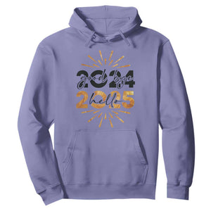 Goodbye 2024 Hello 2025 Hoodie New Year's Eve Party TS11 Violet Print Your Wear