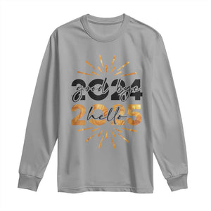 Goodbye 2024 Hello 2025 Long Sleeve Shirt New Year's Eve Party TS11 Sport Gray Print Your Wear