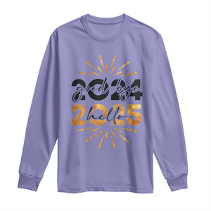 Goodbye 2024 Hello 2025 Long Sleeve Shirt New Year's Eve Party TS11 Violet Print Your Wear