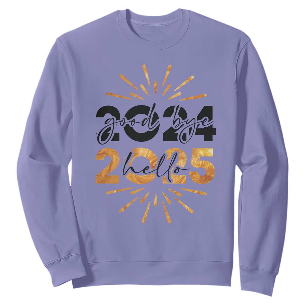 Goodbye 2024 Hello 2025 Sweatshirt New Year's Eve Party TS11 Violet Print Your Wear