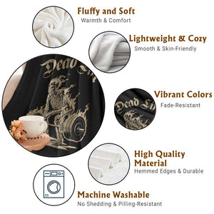 Funny Deadlifts Lifting Weights Gym Skeleton Throw Blanket TS11 Print Your Wear