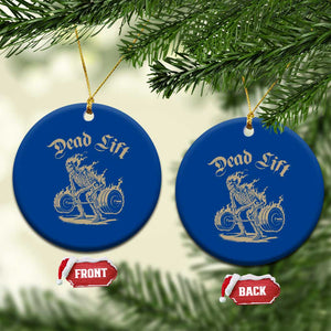 Funny Deadlifts Lifting Weights Gym Skeleton Ceramic Ornament TS11 1pc Blue Print Your Wear