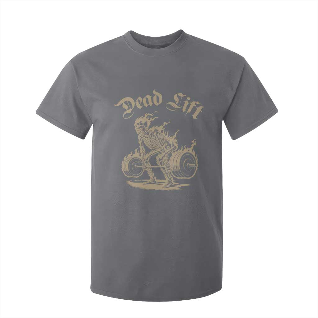 Funny Deadlifts Lifting Weights Gym Skeleton T Shirt For Kid TS11 Charcoal Print Your Wear