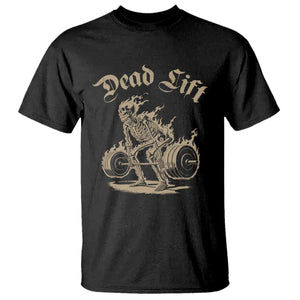 Funny Deadlifts Lifting Weights Gym Skeleton T Shirt TS11 Black Print Your Wear