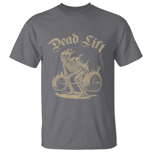 Funny Deadlifts Lifting Weights Gym Skeleton T Shirt TS11 Charcoal Print Your Wear