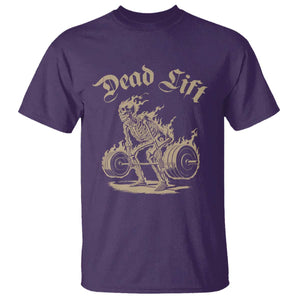 Funny Deadlifts Lifting Weights Gym Skeleton T Shirt TS11 Purple Print Your Wear