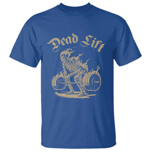 Funny Deadlifts Lifting Weights Gym Skeleton T Shirt TS11 Royal Blue Print Your Wear