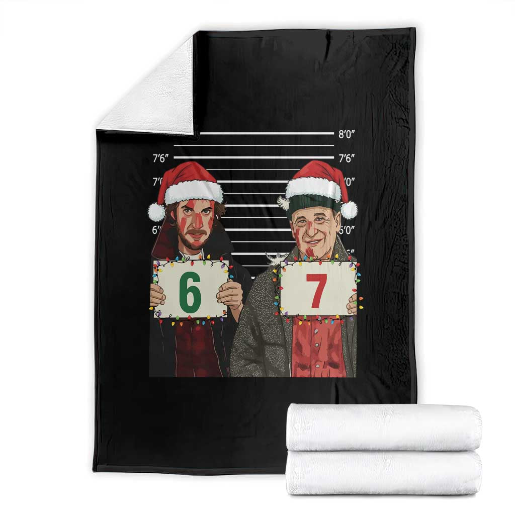 Funny 67 Christmas Movie Throw Blanket Six Seven Wet Bandits Home Xmas Alone TS11 Black Print Your Wear