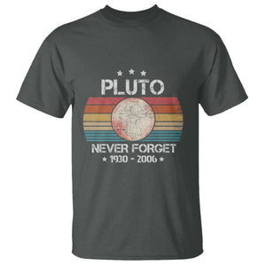 Funny Never Forget Pluto T Shirt 1930-2006 Retro Style Space Lover