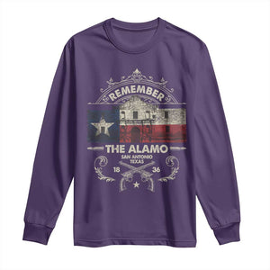 Texas Remember The Alamo San Antonio Pride Long Sleeve Shirt Texas History TS11 Purple Print Your Wear