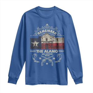 Texas Remember The Alamo San Antonio Pride Long Sleeve Shirt Texas History TS11 Royal Blue Print Your Wear