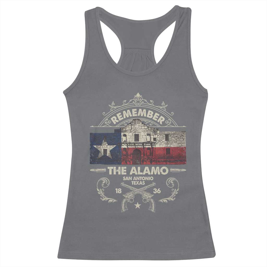 Texas Remember The Alamo San Antonio Pride Racerback Tank Top Texas History TS11 Charcoal Print Your Wear