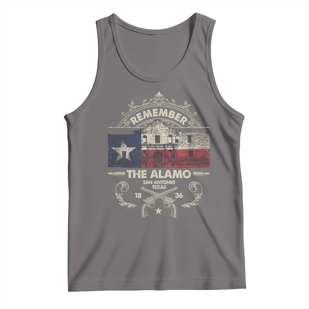 Texas Remember The Alamo San Antonio Pride Tank Top Texas History TS11 Deep Heather Print Your Wear