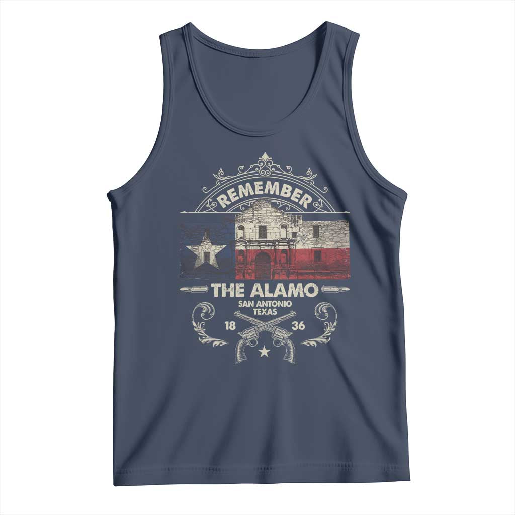 Texas Remember The Alamo San Antonio Pride Tank Top Texas History TS11 Navy Print Your Wear