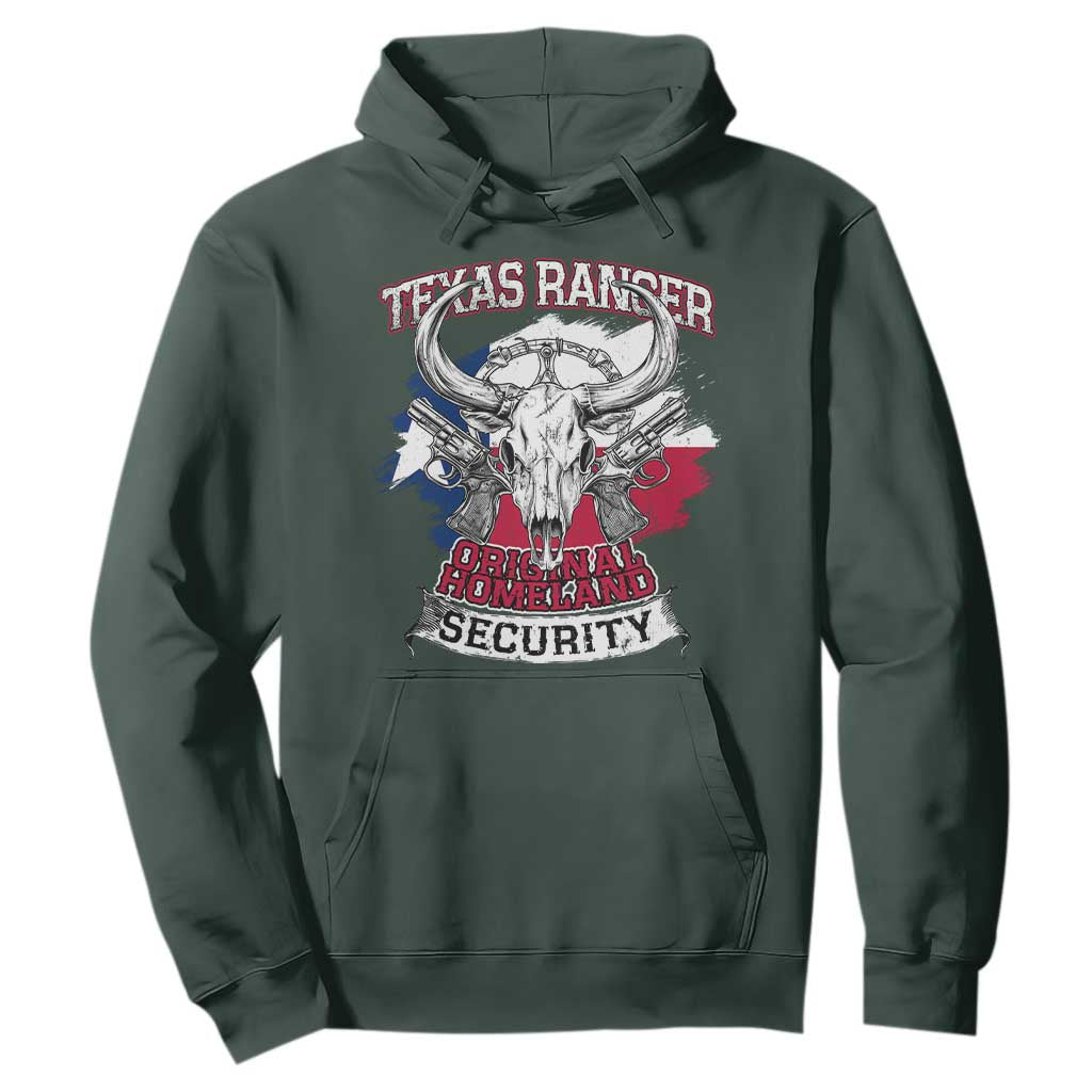Texas Ranger Original Homeland Security Hoodie History Of Texas TS11 Dark Forest Green Print Your Wear
