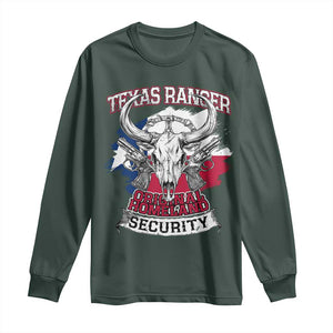 Texas Ranger Original Homeland Security Long Sleeve Shirt History Of Texas TS11 Dark Forest Green Print Your Wear