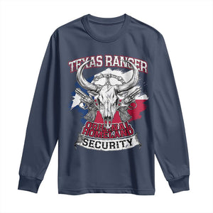 Texas Ranger Original Homeland Security Long Sleeve Shirt History Of Texas TS11 Navy Print Your Wear