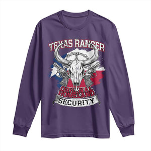 Texas Ranger Original Homeland Security Long Sleeve Shirt History Of Texas TS11 Purple Print Your Wear