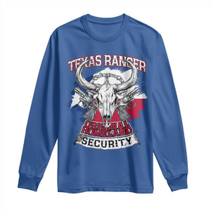 Texas Ranger Original Homeland Security Long Sleeve Shirt History Of Texas TS11 Royal Blue Print Your Wear