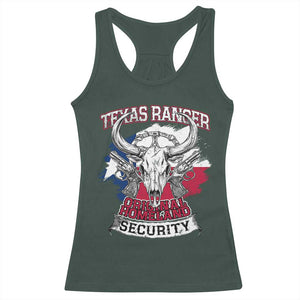 Texas Ranger Original Homeland Security Racerback Tank Top History Of Texas TS11 Dark Forest Green Print Your Wear