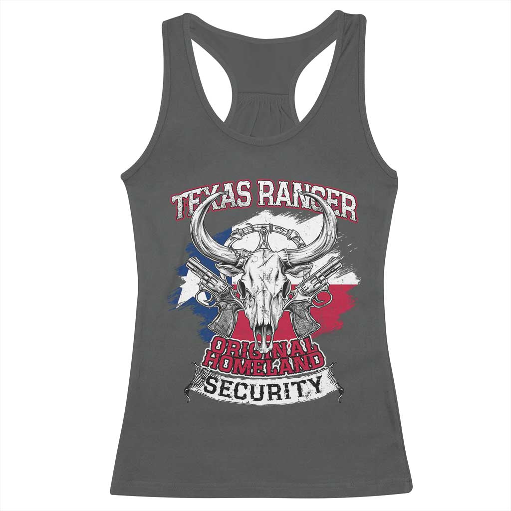 Texas Ranger Original Homeland Security Racerback Tank Top History Of Texas TS11 Dark Heather Print Your Wear