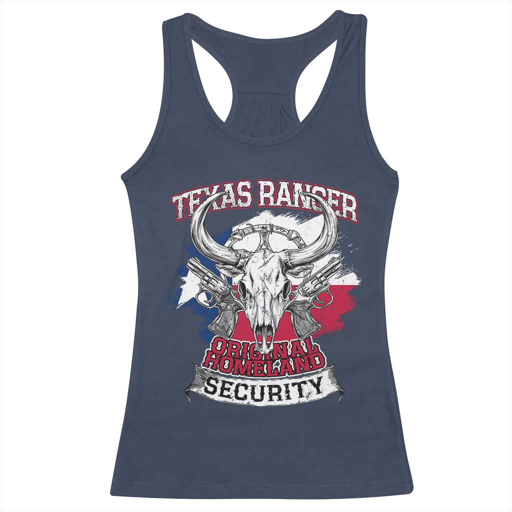 Texas Ranger Original Homeland Security Racerback Tank Top History Of Texas TS11 Navy Print Your Wear
