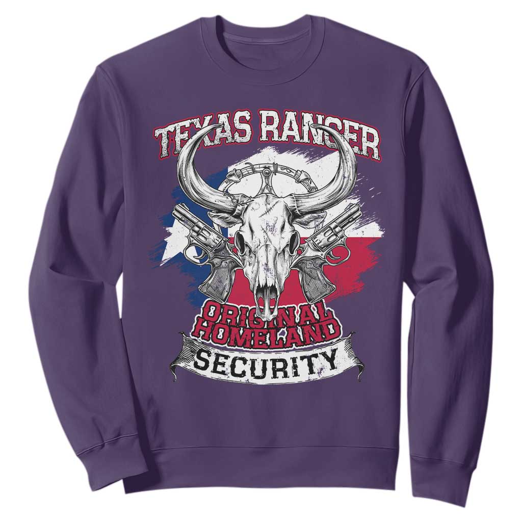 Texas Ranger Original Homeland Security Sweatshirt History Of Texas TS11 Purple Print Your Wear